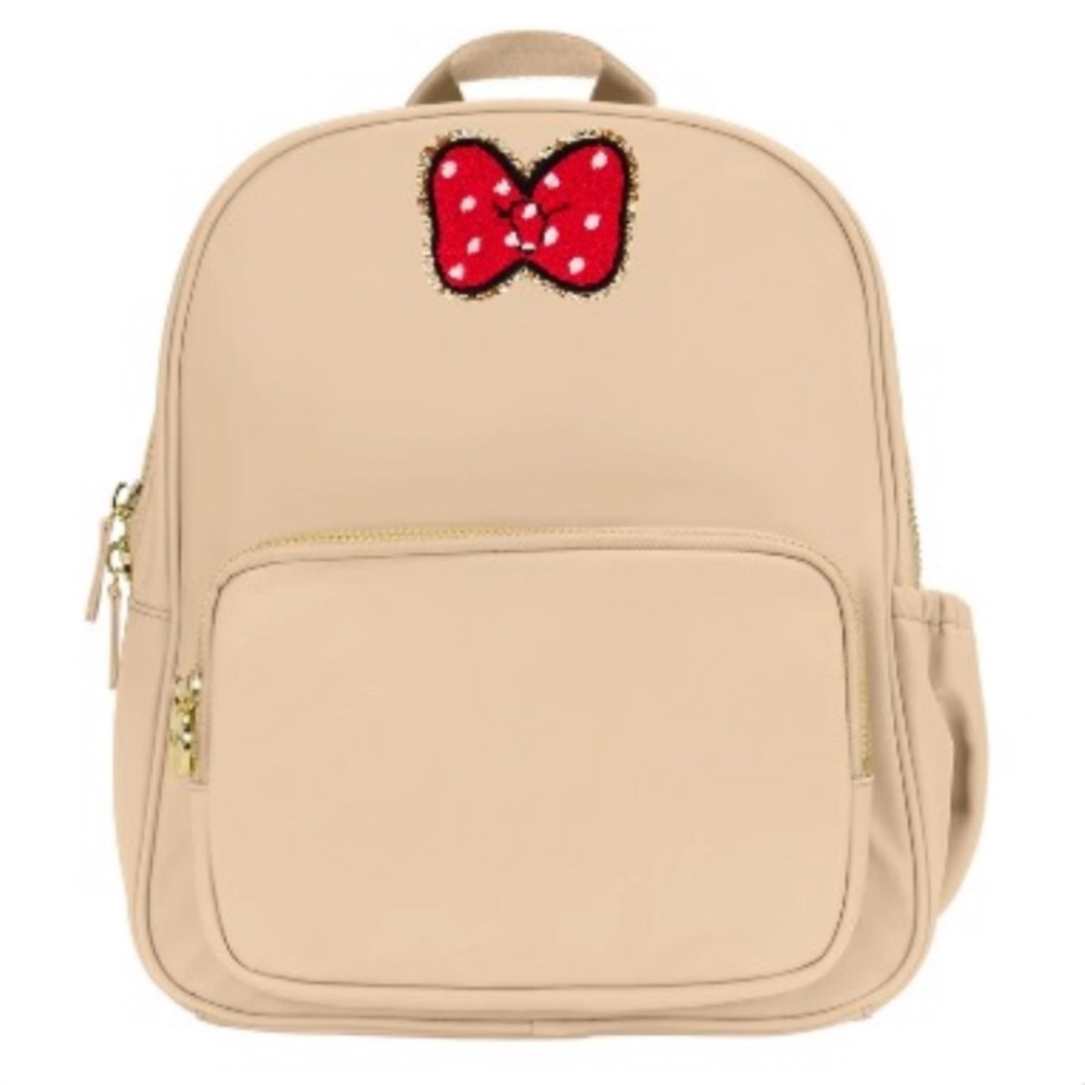 Stoney Clover Lane Classic Mini Backpack with Minnie Mouse Varsity Bow